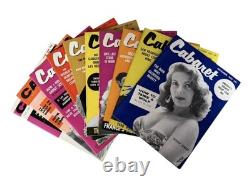 Magazines Pinup / Magazine Cabaret Septembre 1955 Juin 1956 Collection de 10 numéros