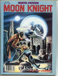 Marvel Preview #21 1980 Première Full Moon Knight Solo Magazine Sienkeiwicz F/vf