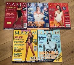 Maxim Magazine UK Numéro 1, 2, 3, 4 et 5 Mai 1995 Première Édition RARE Bon état FHM.