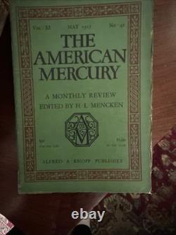 Mencken - 10 numéros de l'American Mercury des débuts 1924 (y compris vol 1/no 1)