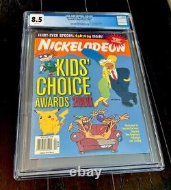 Nickelodeon RARE Mag 2000 KIDS CHOICE AWARDS SIMPSONS PIKACHU POKÉMON CGC 8.5