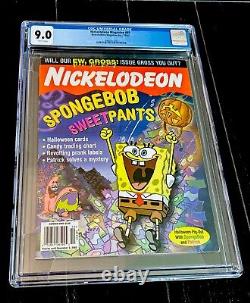 Nickelodeon RARE Mag 2002 SPONGE BOB SQUARE PANTS SANS ÉTIQUETTE KIOSQUE NOUVELLES CGC 9.0