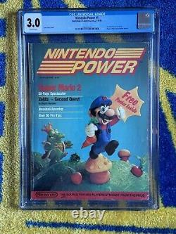 Nintendo Power #1 CGC 3.0 Super Mario Bros Magazine 1988 Premier numéro avec affiche