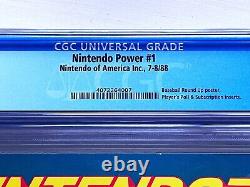 Nintendo Power #1 CGC 8.5 Pages blanches Magazine classé avec affiches complètes.