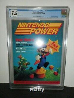 Nintendo Power # 1 Cgc 7.5 Pages Blanches Et Tous Les Inserts