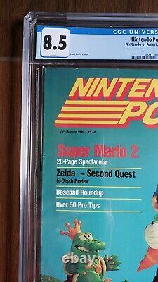 Nintendo Power Juillet / Août 1988 1er Numéro Cgc Classé 8,5 Blanc (seulement 8 Plus Élevé!)
