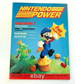 Nintendo Power Magazine 1988 Premier Numéro Avec Zelda Carte Poster Rare Sample