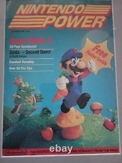 Nintendo Power Video Game Magazine 1er Premier Numéro Professionnellement Encadré Mario