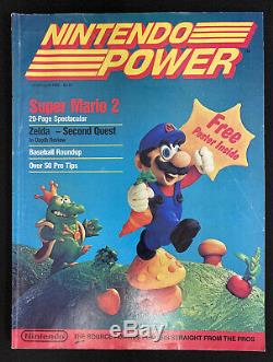 Nintendo Power Vol. ? 1 Juillet / Août 1988 Très 1ère Edition Withzelda Carte Poster Nice