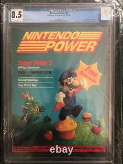 Nintendo Power Volume 1 Cgc 8.5 Juillet/août 1988 Affiche Gratuite À L’intérieur