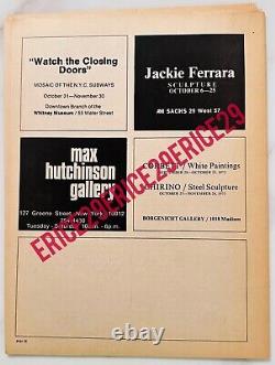 Numéro 3 du magazine Art-Rite, 1973 Richard Tuttle Chuck Close Jackie Ferrara