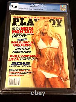 Numéro de collectionneur RARE du magazine Playboy de septembre 2009 avec Heidi Montag noté CGC 9.6.