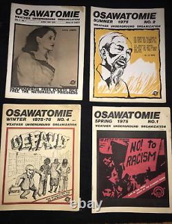 OSAWATOMIE 1975/76 Organisation du Weather Underground Avec Ho Chi Minh #2 Lot de 4