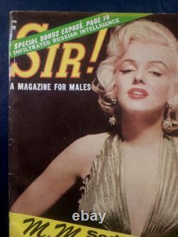 Octobre 1956 Sir! Magazine Couverture Iconique de Marilyn Monroe Très Rare, Vintage Fine