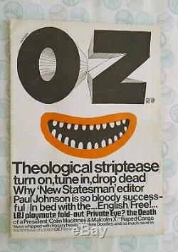 Oz Magazine N ° 1 Avec L'affiche Martin Sharp Condition Excellente