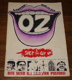 Oz Magazine Numéro N ° 2 Mars 1967 Bouchées Shut Up Avec Toad De Whitehall Poster