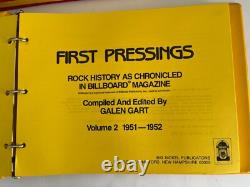 PREMIÈRES ÉDITIONS Histoire de la musique rock Magazine Billboard Galen Gart 1 & 2 lot de 2