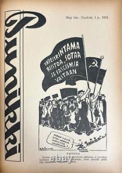 PUNIKKI v. 24, 1934 Année Complète Rareté Magazine Socialiste Finlandais-Américain