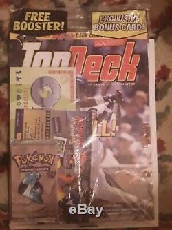 Pack Pokemon Booster Fossil 1ère Édition Avec Le Magazine Top Deck Sealed Wrap Shrink