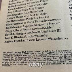 Parodie du livre de l'année du lycée National Lampoon 1964 1ère édition 1974