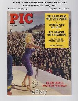 Pic Magazine Rare Marilyn Monroe Cover! Plus Haut Grade 1954