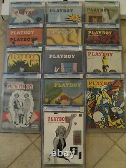 Playboy Décembre 1953 (cgc 7.5) + 1954 Playboy Cgc Collection Complète De L'année