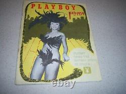 Playboy Magazine Febuary 1954 Avec Center Fold