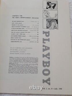 Playboy juillet 1954 TRÈS BON ÉTAT Livraison gratuite aux États-Unis