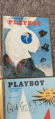 Playboy's Magazines 1954 Ensemble D'année Complète, Très Bon État, All Center Polds