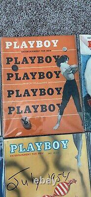 Playboy's Magazines 1954 Ensemble D'année Complète, Très Bon État, All Center Polds