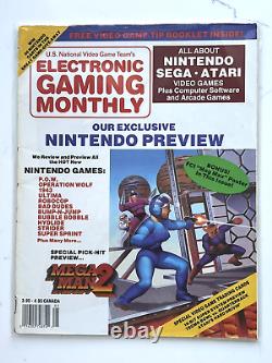 'Premier numéro de Electronic Gaming Monthly 1989 Nintendo SEGA Atari Copy de collection'