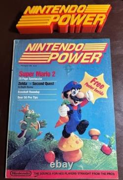 Premier numéro du magazine Nintendo Power 1 Super Mario 2 Zelda avec POSTER ! 1988