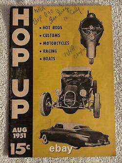 Première Édition HOP UP Août 1951 Vol 1 No 1 Hot Rods Customs Motos Courses