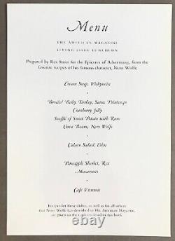 Première Édition Rex Stout Trop De Cuisiniers The American Magazine Mars, 1938