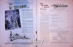 Première édition du magazine Western Skiing, octobre 1945, RARE, Clubs de ski universitaires