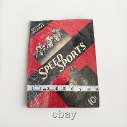 Programme de magazine Vintage Speed Sports Lot de 3 Première Édition