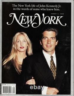 RARE 3 George John JFK Kennedy Jr & Carolyn Besette Magazines de NEW YORK 89 99