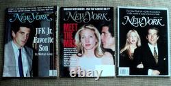 RARE 3 George John JFK Kennedy Jr & Carolyn Besette Magazines de NEW YORK 89 99