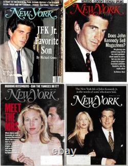 RARE George’s John Kennedy Jr et Carolyn Bessette, les 4 magazines NY, 1989-1999 +