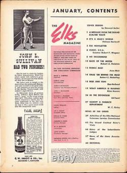 RARE! Histoire de Robert Heinlein 'Back of The Moon' dans le magazine ELKS de janvier 1947