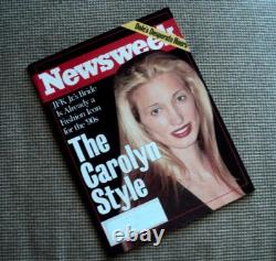 RARE Lot de 2 couvertures de magazines Carolyn Bessette 1996 NEWSWEEK & 1999 SPECIAL LN