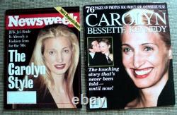 RARE Lot de 2 couvertures de magazines Carolyn Bessette 1996 NEWSWEEK & 1999 SPECIAL LN