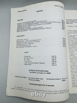 RARE Magazine Féministe Lesbienne Portcullis 1972 1ère 2ème Publication Lot de 2