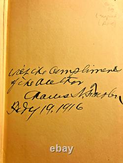 RARE SIGNED 1916! Les enjeux nationaux de 1916 Charles N. Fowler UNE GRANDE 1ÈRE ÉDITION