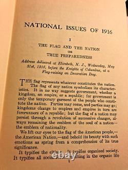 RARE SIGNED 1916! Les enjeux nationaux de 1916 Charles N. Fowler UNE GRANDE 1ÈRE ÉDITION