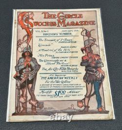 RARE janvier 1914 The Circle & Success Magazine vol. 1, tout premier numéro