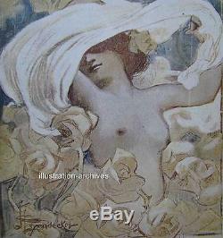 Rare 1898 Four O ' Clock Magazine Incliné Sur L'art Nouveau Couleur Plate Leyendecker