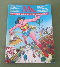 Rare Ms. Magazine Juillet 1972 Vol 1, No. 1 Wonder Woman, Steinem, Féminisme, Plus