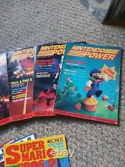 Rare Nintendo Power 1988 1ère Année 7 Edition Sub Complète Avec Des Affiches 1989 Fan Club