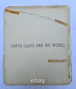 Rare Original 1869 Santa Claus et ses œuvres Magazine Livre en Lin McLoughlin Bros